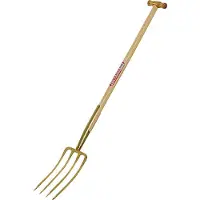 Freund Victoria ERNTEKÖNIG Spatengabel mit Bajonettzinken, gold 85 cm Eschen-T-Stiel