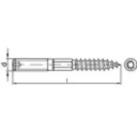 Toolcraft 1069979 Stockschraube M10 80 mm 88149 Edelstahl A2 25 St.