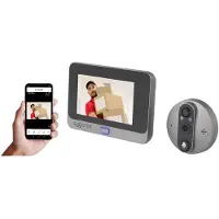 Sygonix IP-Video-Türsprechanlage WLAN Kamera, Video-Inneneinheit Grau