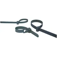 HELU 97635-100 W 300x7.6 Kabelbinder 300 mm 7.6 Schwarz Lösbar 100 St.