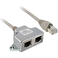 Schneider Electric VW3A8306TF03 Modbus-T-Verteiler, 1 x RJ45, Stecker und 2 x RJ45, Buchse, Kabel 0,3m