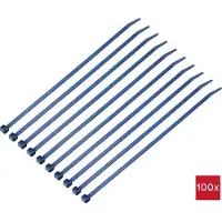 TRU COMPONENTS TC-12533352 Kabelbinder 250 mm 4.8 mm Blau Metall detektierbar 1