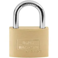 Burg wachter 33691 Vorhängeschloss 50.00 mm verschieden schliessend Messing Sch