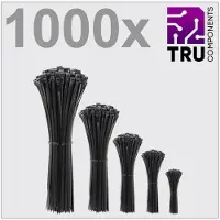TRU COMPONENTS TC-12888560 T24CA072 Kabelbinder Schwarz UV-stabilisiert 1000 S