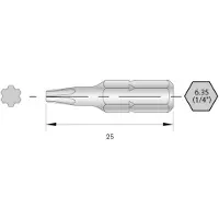 Bernstein 6-IP09-25 Torx-Bit HRC-Stahl hochlegiert C 6.3 6 St.