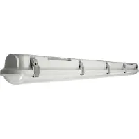 Deko-light LED-Feuchtraumleuchte Tri Proof, Länge 121 cm, 20W, 4.000 K Proof, alu / grau / zink, Kunststoff