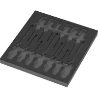 Wera 9814 Schaumstoffeinlage für Schraubmeißel Schraubendreher Set 1, leer