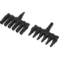 TRU COMPONENTS 6 fach PV-Abzweigverbinder-Set TC-13805808 Schwarz Inhalt: 2 St.