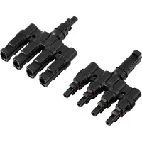 TRU COMPONENTS 4 fach PV-Abzweigverbinder-Set TC-13805800 Schwarz Inhalt: 2 St.