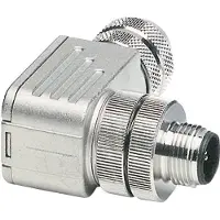 Phoenix Contact M12 Sensorsteckverbinder gewinkelt Stift Schraubanschluss, Polzahl 5-polig Kabelabgang seitlich, Klemmbereich 6,0mm - 8,0mm