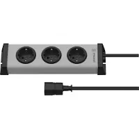Ehmann Socket strip 3 way schuko IEC plug 1.5m
