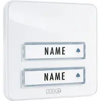 M-E MODERN-ELECTRONICS Klingeltaster KTA 2 Familien wei&szlig (KTA-2 W)