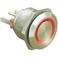 BULGIN MPI002/28/RD Hærværkssikret trykknap 24 V/DC 0.05 A 1 x Off/(On) Tastende Rød (Ø x L) 22 mm x 32.7 mm IP66 1 stk