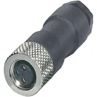 Phoenix Contact 1681172, M8, Schwarz, Edelstahl, Nickel, IP67, 60 DC, 48 AC, 4 A
