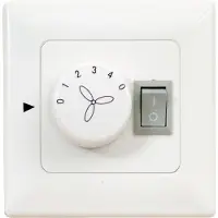 CasaFan Wandschalter / Stufenschalter - mit Lichtschalter (ST4-150/400)