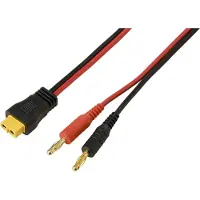 TRU COMPONENTS Bananenstecker 4 mm auf XT60-Kabel, Rot/Schwarz 2 m TC-13619304 Schwarz, Rot TR