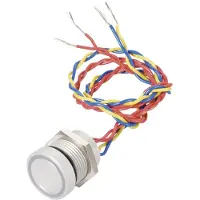 APEM PBARAAFB000K0B Piezotast 24 V DC/AC 0.2 A 1 x Off/(On) Tastende Blå IP69K 1 stk