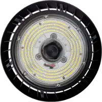 Berger & Schroeter | LED Strahler UFO High Bay Light Hallenstrahler 150 W, 18000 Lumen, 6000 K Weißlicht, mit Bewegungssensor