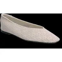 Calvin Klein Ballerinas Square Ballerina Aop Mesh HW0HW02937 Écru 39