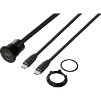 TRU COMPONENTS USB-C (3.1) 2x Buchse/Stecker 1 m Kabel schwarz TC-13376320 I