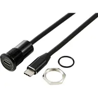 TRU COMPONENTS USB-C (3.1) Buchse/Stecker 1 m Kabel schwarz TC-13376328 Inha