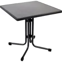 MFG Gartentisch Klapptisch Stahlrohrgestell, anthrazit, 70x70 cm; 432614