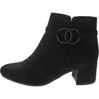 Tamaris Damen Ankle Boots/ Stiefeletten Schwarz Textil Größe: 37