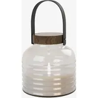 SIR LED-Solarleuchte Aston Jar, Höhe 20 cm, klar/braun, IP44 Jar, klar / transparent, Glas, Solarleuchte