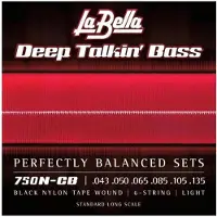 La Bella Deep Talkin'black Nylon Bass String Set 6 Strings