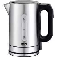 Silva Homeline KL-T 2200, 1,7 l, 2200 W, Schwarz, Edelstahl, Edelstahl, Regelbare Temperatur, Wasserstandsanzeige