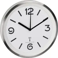 TFA-Dostmann 60.3535.02, Wand, Rund, Silber, Weiß, Aluminium, Glas, AA