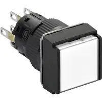 Schneider Electric Electric XB6ECF1B2P Weißer Leuchtdrucktaster Ø 16, Unterputz, Doppeldruckentriegelung, 24 V, 2OC - 5 Stück