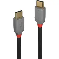 Lindy 36872, 2 m, USB C, USB C, USB 2.0, 0,48 Gbit/s, Schwarz, Grau