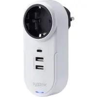 Sygonix SY-4512996 Zwischensteckdose mit USB Weiss