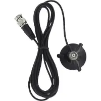 Albrecht Minimagnet-Fuss mit BNC-Anschluss für Scanner-Antennen, Schwarz, Metall, Kunststoff