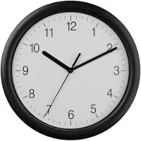 TFA-Dostmann Wanduhr Quarzuhr Ku.schwarz D.254mm 1,5 V Zahlen TFA