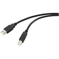 Renkforce USB-Kabel USB 2.0 USB-A Stecker, USB-B Stecker 10.00 m Schwarz Geflechtschirm RF-5770782