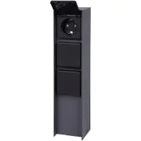 Bold 11026 Gartensteckdose 3fach Anthrazit ohne Kabel