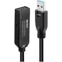 Lindy 43375, 20 m, USB A, USB A, USB 3.2 Gen 1 (3.1 Gen 1), Schwarz