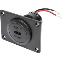 Procar Power USB-C Einbausteckd. PD/QC 60 W + Montagepl. ohne LED 12 V, 24 V