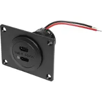 Procar Power USB-C Doppelsteckdose PD/QC mit LED + Montageplatte Belastbarkeit S