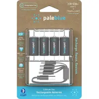 Pale Blue PB-CR123A-C, Wiederaufladbarer Akku, CR123A, Lithium-Ion (Li-Ion), 3 V, 4 Stück(e), 860 mAh