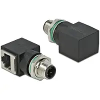 DeLOCK 66313, M12, RJ45, Schwarz