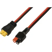 TRU COMPONENTS 30 A Akkuanschluss an XT60-Kabel 0,5 m TC-13619312 Schwarz, Rot