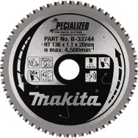 Makita HM-Kreissägeblatt TCT Spezial TCT - 136 x 20 mm - 56 Zähne - Metall, Edelstahl