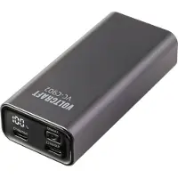Voltcraft VC-C902 Powerbank 10000 mAh USB PD 3.0 Li-Ion Grau (matt) Statusanzei