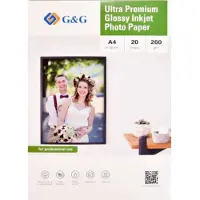 G&G Ultra-Premium Fotopapier 20 Blatt DIN-A4 21 x 29,7 cm hochglänzend 260g/m² -