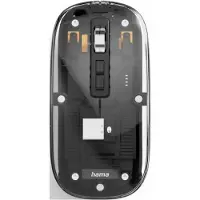 Hama WM-600, Beidhändig, Optisch, RF Wireless + Bluetooth, 1600 DPI, Transparent