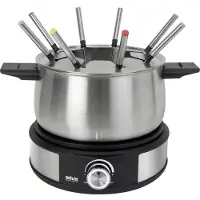 Silva PK-F 140 Fondue-Set inox-schwarz, 8 Gabeln, 1500 Watt 426037