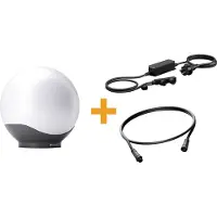 Steinel Starter-Set Sphera C weiß/anthrazit 30cm RGBWW, IP65 C, dimmbar, weiß / opal, Kunststoff, Modern